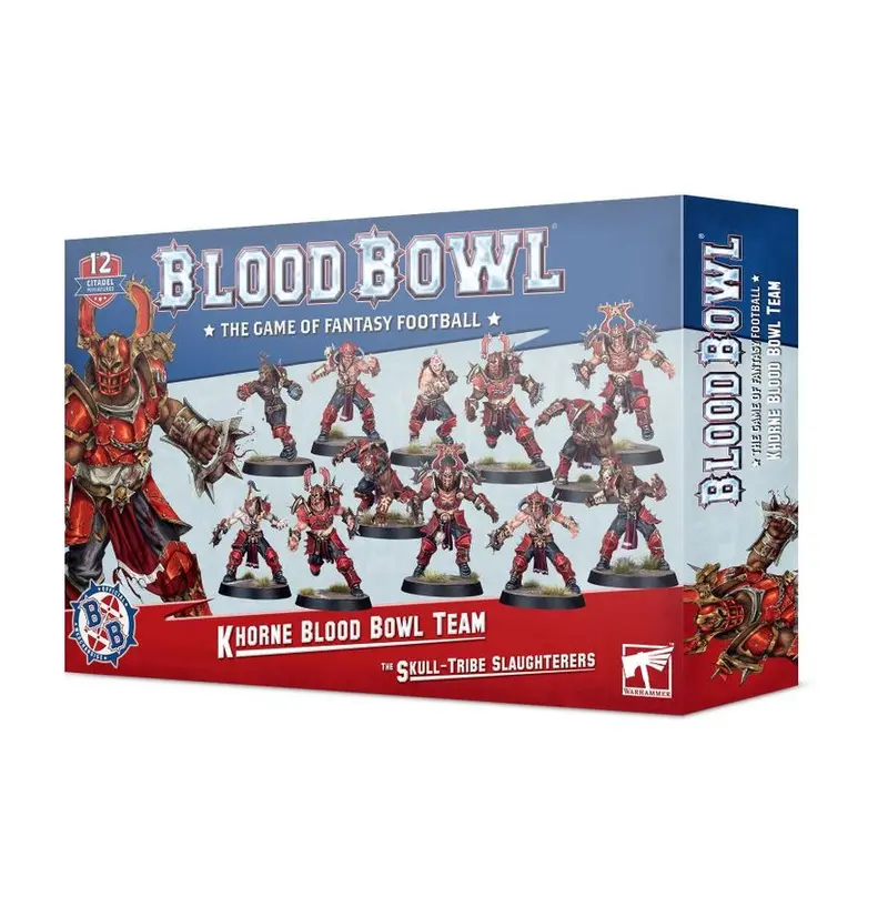 Blood Bowl Khorne Skull Tribe Slaughterers | Equipo Warhammer 12 Miniaturas