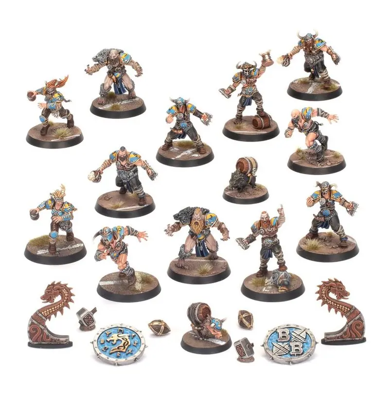 Blood Bowl Norsca Rampagers – Equipo Norse Warhammer (120 piezas)