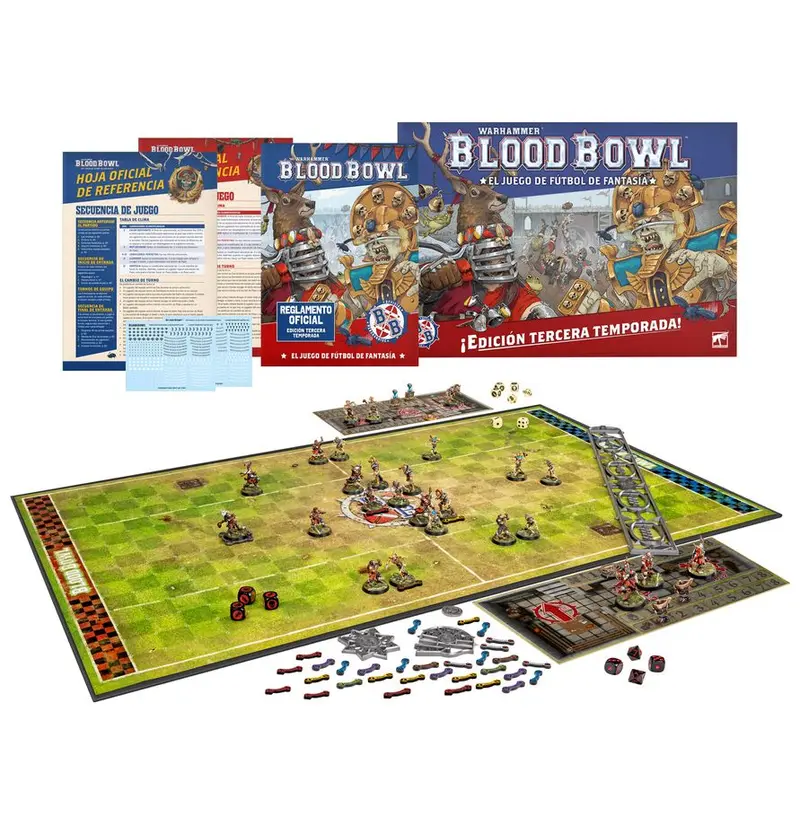 Blood Bowl Tercera Temporada - Juego de Futbol Fantasy Warhammer con 2 Equipos