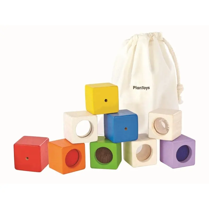 Bloques de madera sensoriales - Plantoys