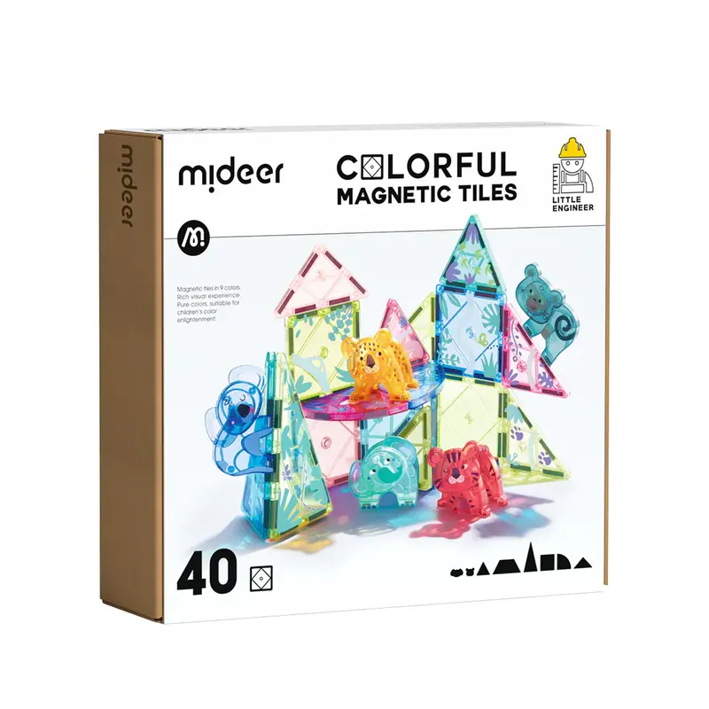 Bloques magnéticos Mideer – Animales (40 piezas)