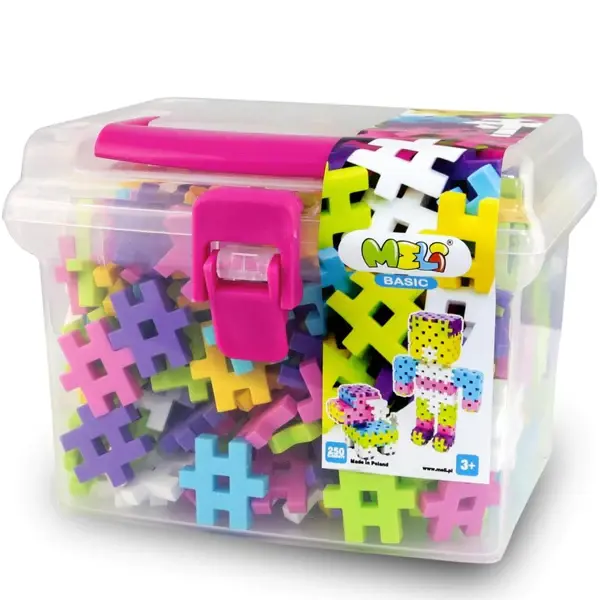 Bloques MELI - BASIC PASTEL TRAVEL BOX 250 piezas