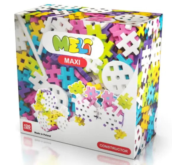 Bloques MELI - MAXI CONSTRUCTOR Pastel 120 piezas