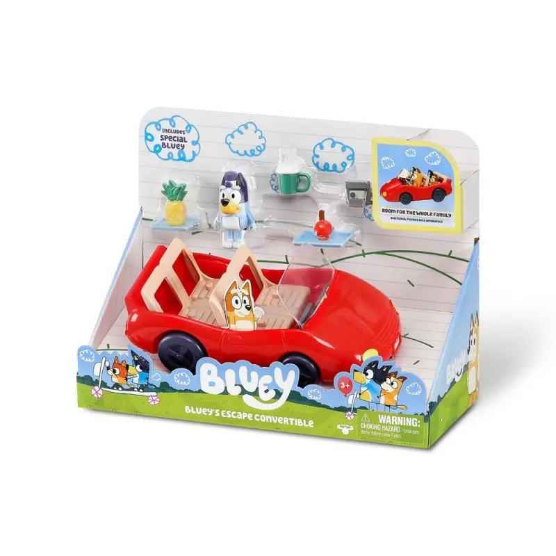 Bluey Coche Convertible , Elige la diversión!- Famosa BLY65000