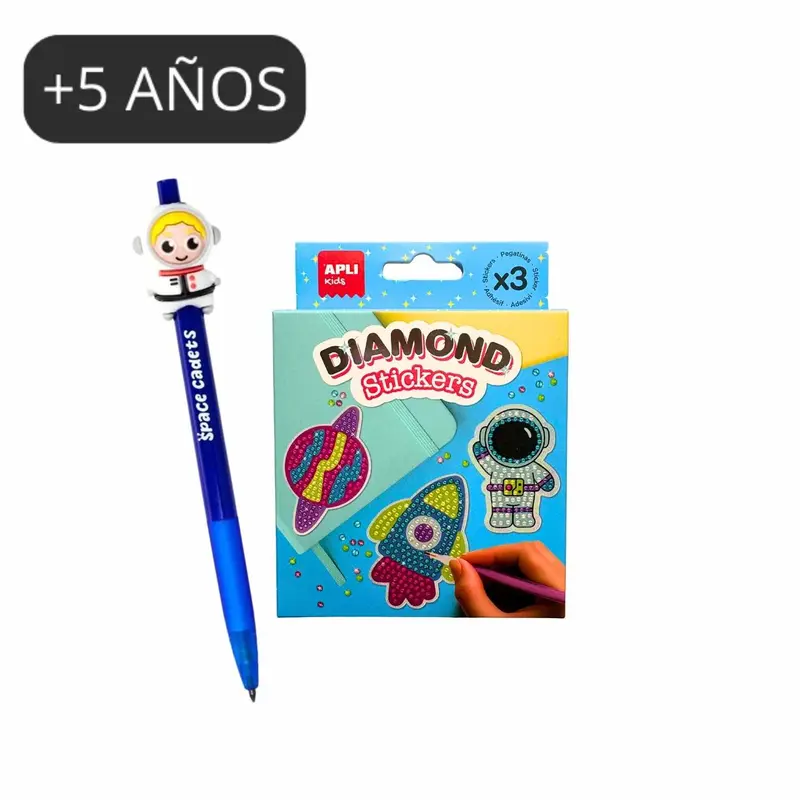 Bolsita de cumple con Manualidad Pegatinas de Diamantes + Lápiz infinito