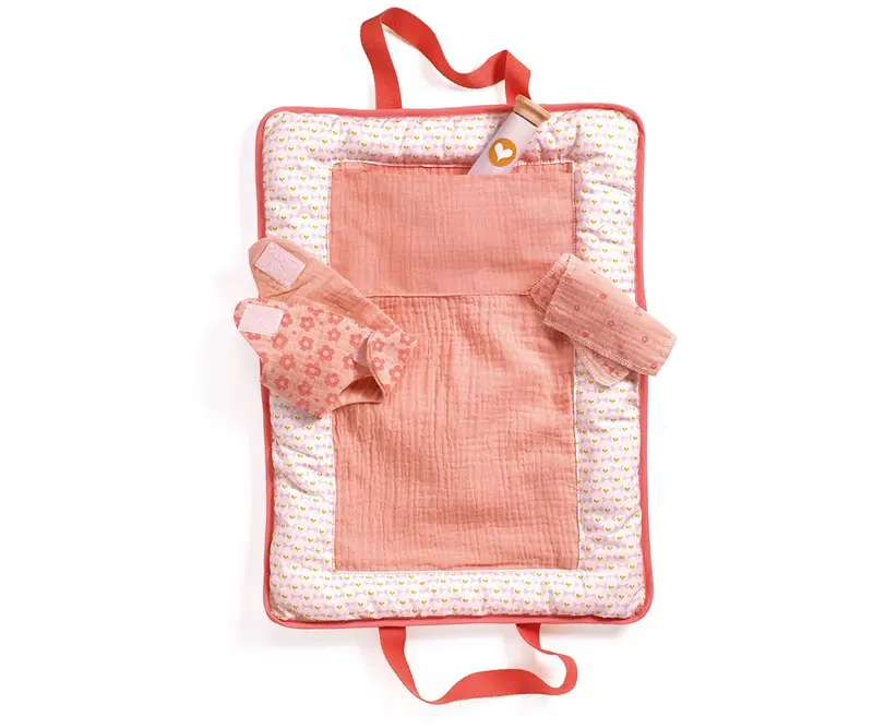 Bolso Cambiador Pink Peak Pomea para Muñecos