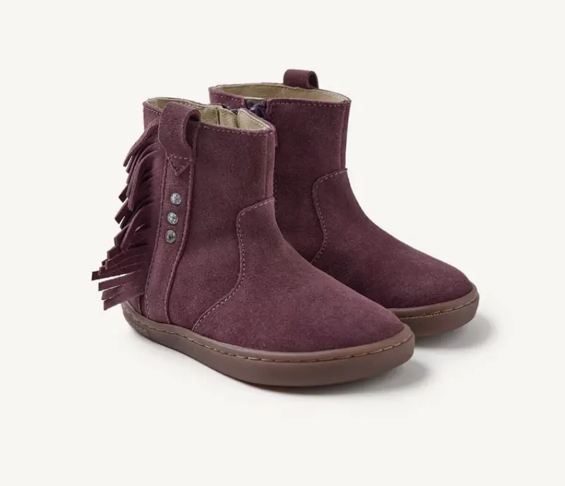Botas piel flecos Estral Burdeos - Gioseppo