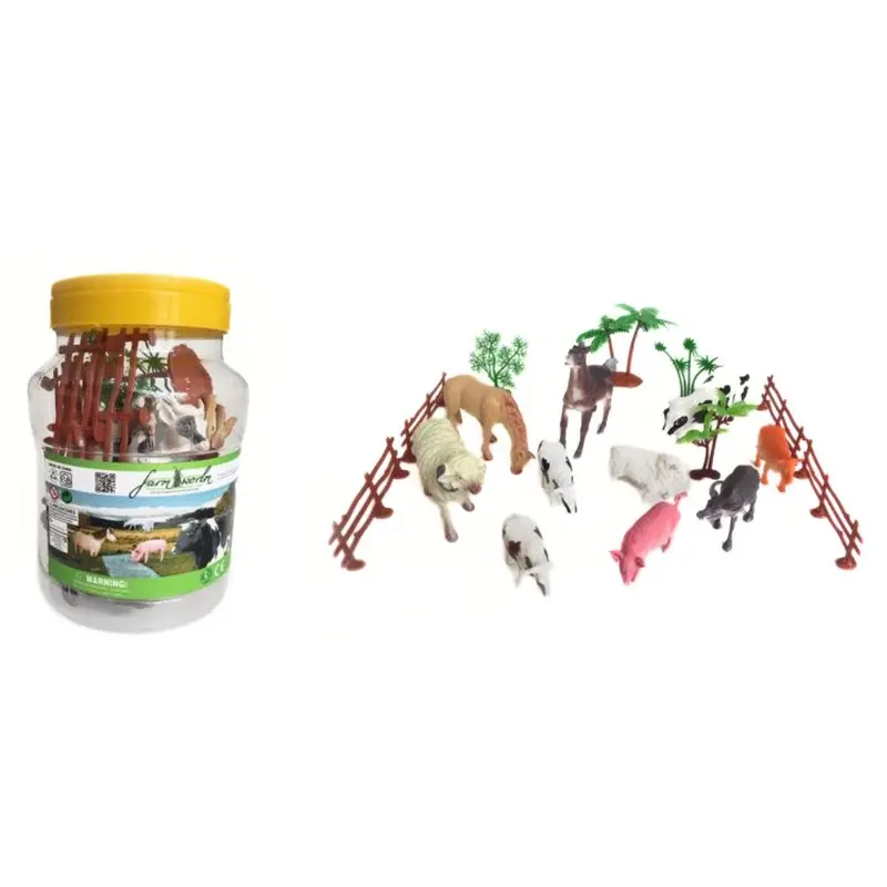 Bote animales de la granja 18 piezas