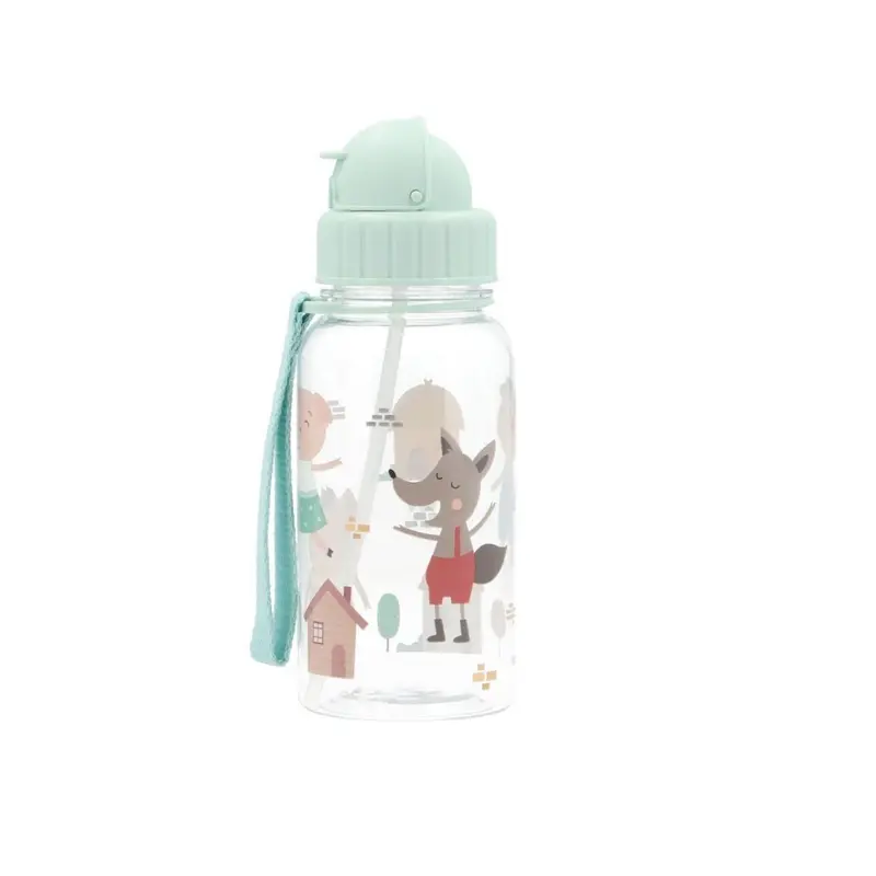 Botella Plástico Los tres cerditos Personalizable