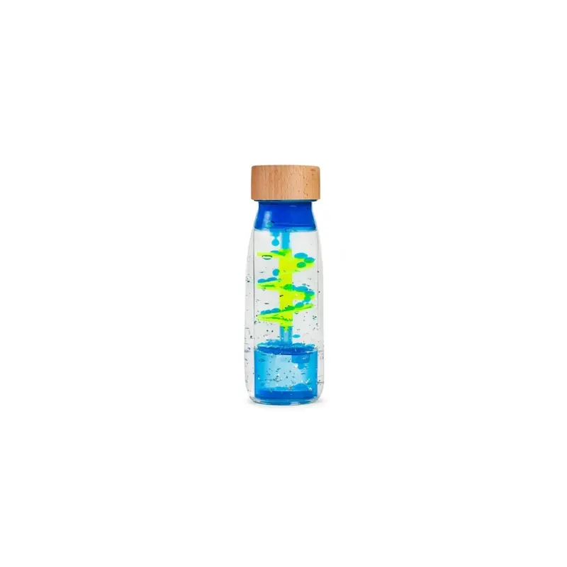 Botella Sensorial Espiral Azul - Petit Boum
