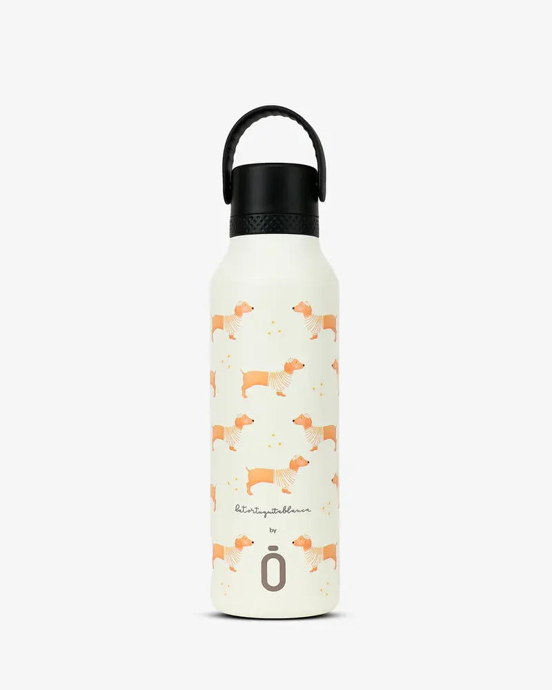 BOTELLA TERMO 'RUNBOTT MII' LA TORTUGUITA BLANCA DAISY TECKEL 600ML