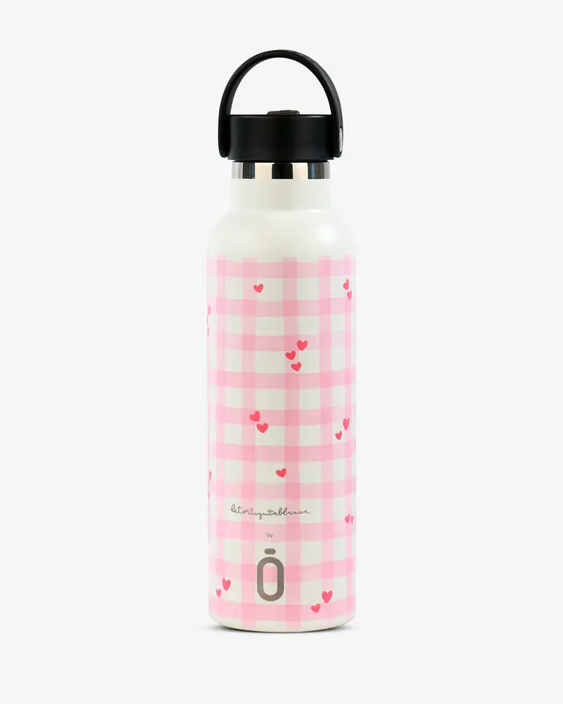 BOTELLA TERMO 'RUNBOTT MII' LA TORTUGUITA BLANCA VICHY SWEET 600ML