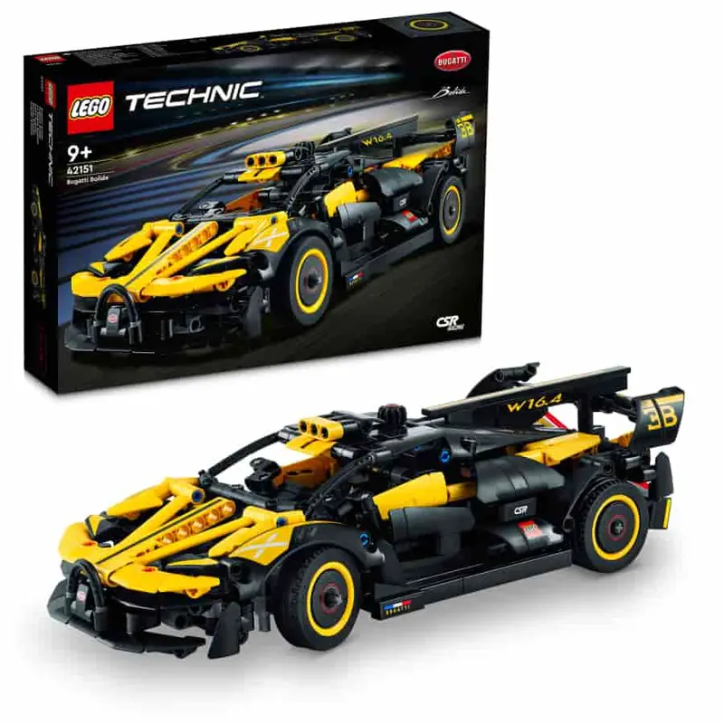 Bugatti Bolide Amarillo y Negro - Lego Technic 42151