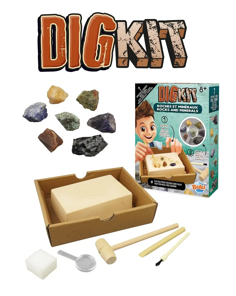 Buki - Kit de Escavación -Rocas y minerales