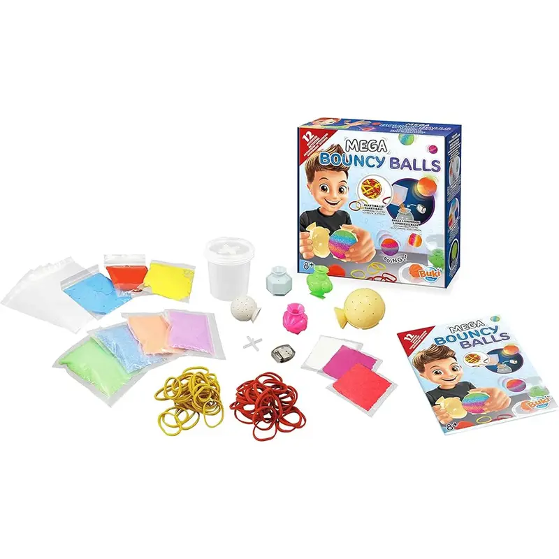 Buki - Kit Mega Pelotas Saltarinas 12 Experimentos