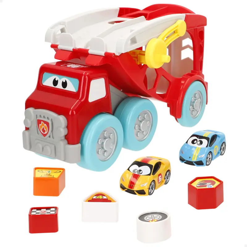 Burago Junior Camión interactivo con coches Lamborghini y accesorios