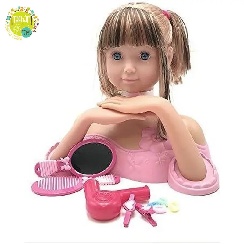 Busto peluquería muñeca niña maquillaje