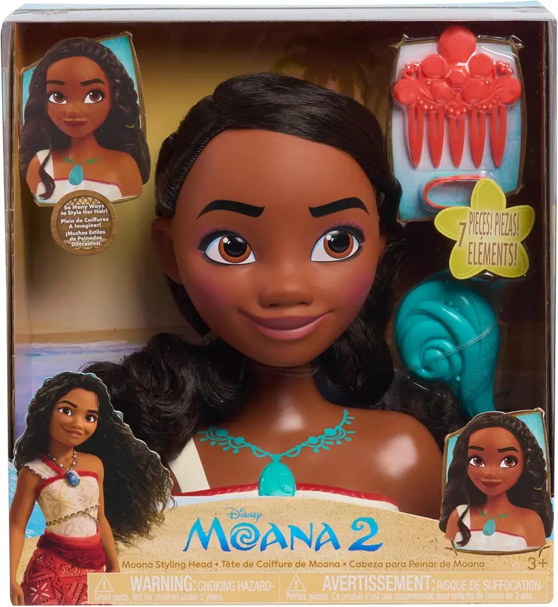 Cabeza de Peinado Moana Disney - Juguete Peinados Niña Just Play