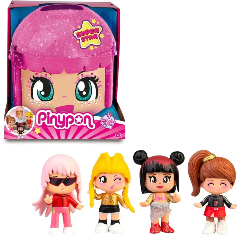 Cabeza Pinypon Super Star con 4 figuras exclusivas