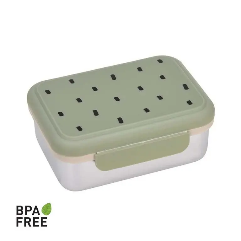Caja Almuerzo Acero Inoxidable Happy Light Olive - LÄSSIG