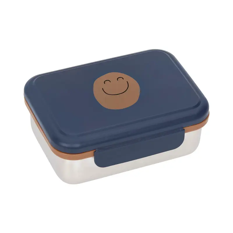 Caja Almuerzo Acero Inoxidable Little Gang, Smile navy - LÄSSIG