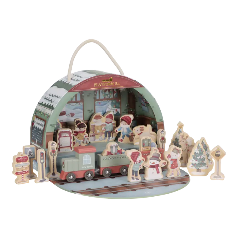 Caja calendario de adviento tren navidad Little Dutch
