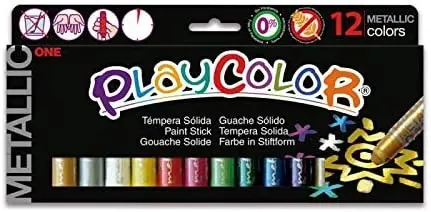 Caja de 12 temperas metalizadas - Playcolor 10121