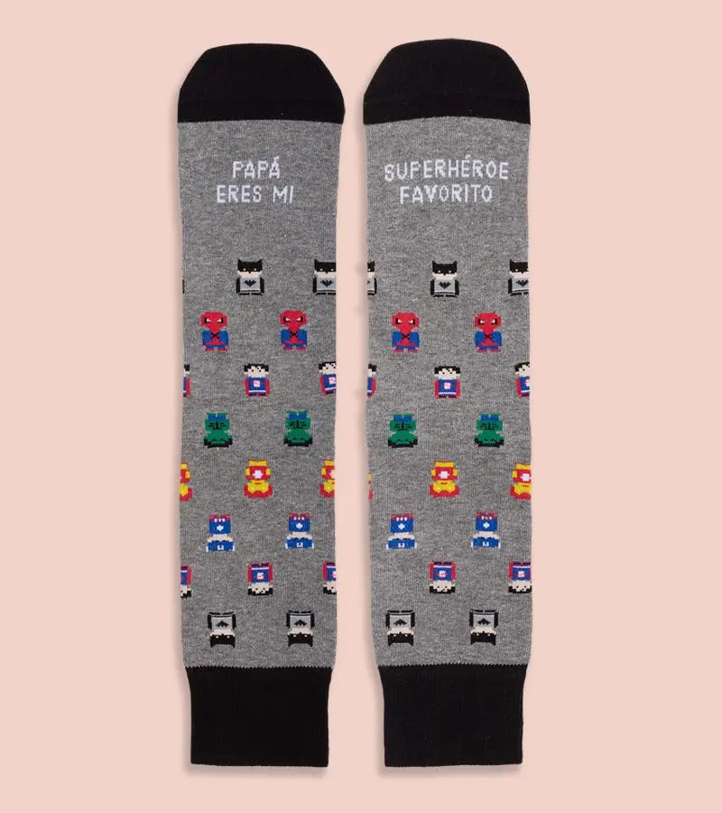 Calcetines "Papá, eres mi superhéroe favorito" - UO