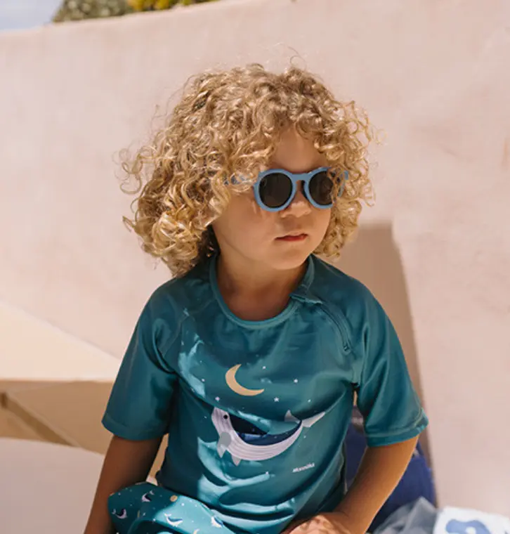 Camiseta protección solar Whale Teal