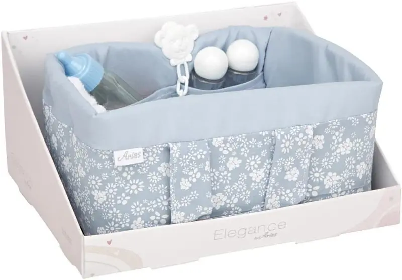 Canastilla para Muñecas con Accesorios Elegance Azul - Arias 6363