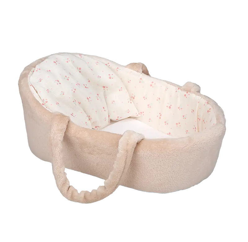 Capazo para Muñecas Arias Elegance Beige con Cojín y Colchón 30x40x17 cm | Ref. 6335