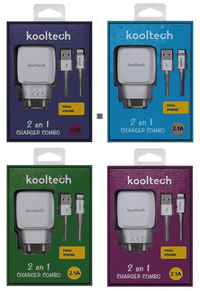 Cargador 220V C/Cable Usb a Iphone Koolt