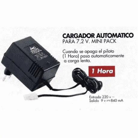 Cargador Bateria 7.2V Aut 1Hora Nikko