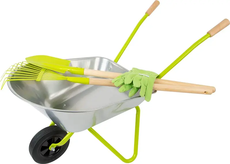 Carretilla con herramientas de jardin - Todo lo que necesitas para tus labores de jardinería" - Small foot 11627)