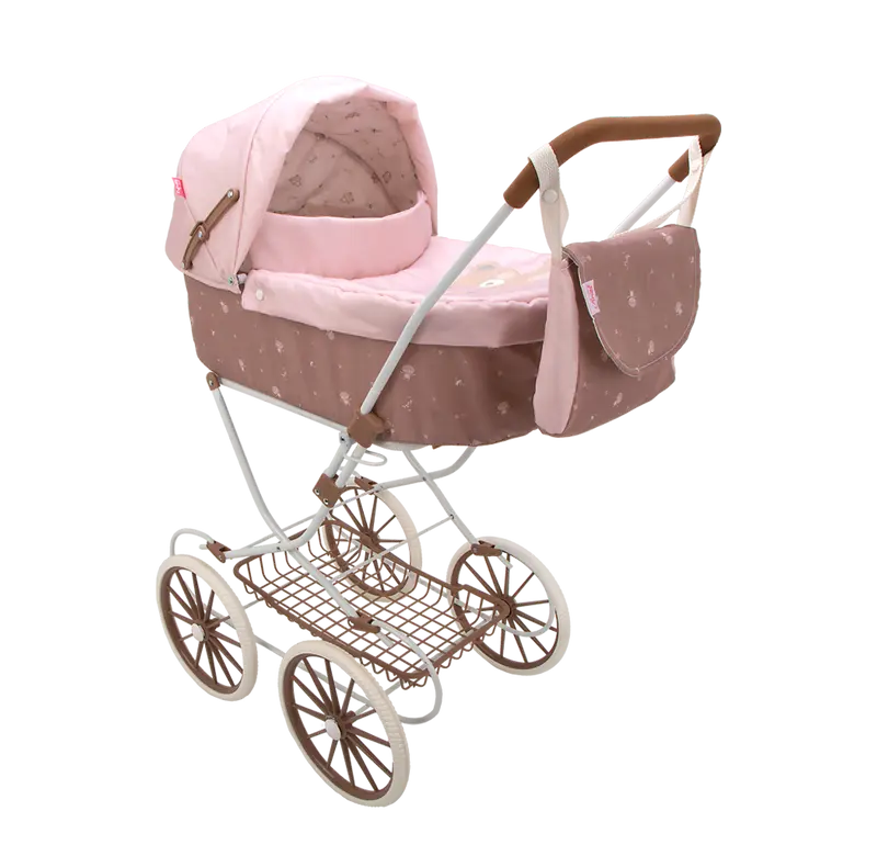 Carricoche de Muñecas Coche con Capota Bear 42x72x93 cm con Bolso - Arias 40860