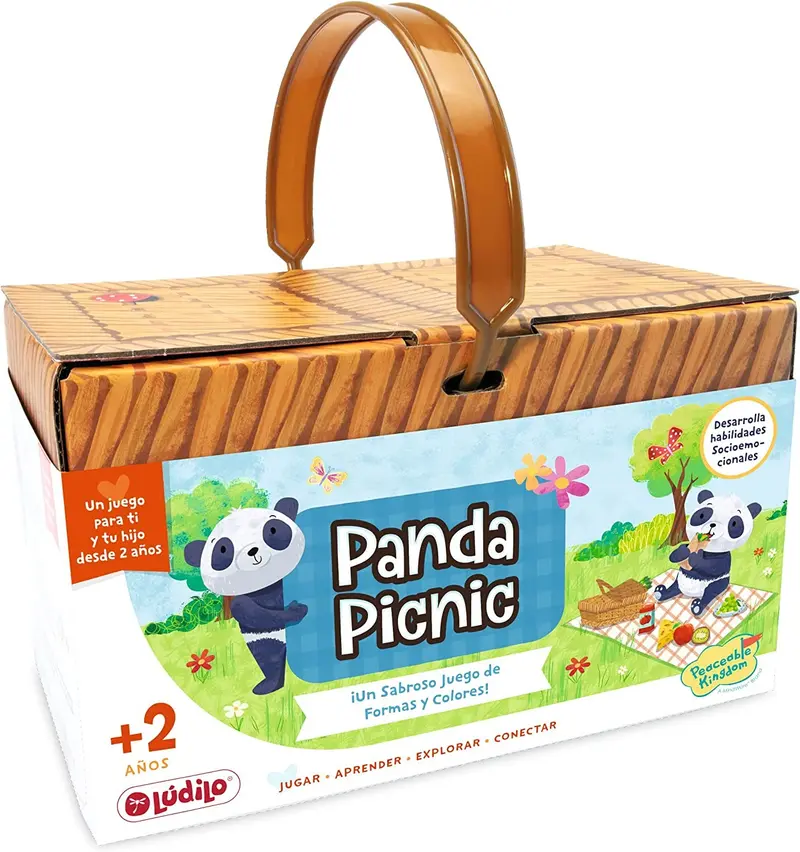 Cesta panda picnic, aprenderan formas y colores - Ludilo 803110