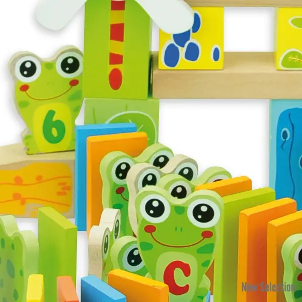 Circuito domino 100 piezas madera - andreu toys 15400