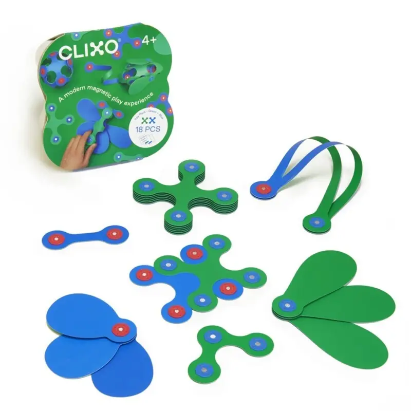 Clixo - Itsy Pack 18 piezas - Verde / Azul