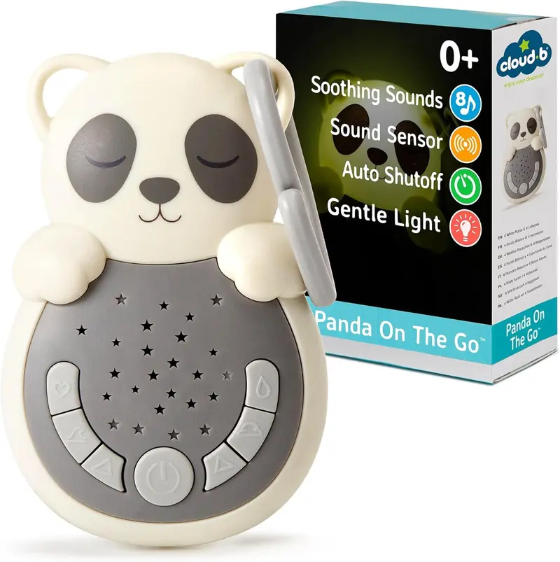 Cloud B Sweet Dreamz On the Go Panda – Relajante de Sueño Portátil con Sensor de Llanto