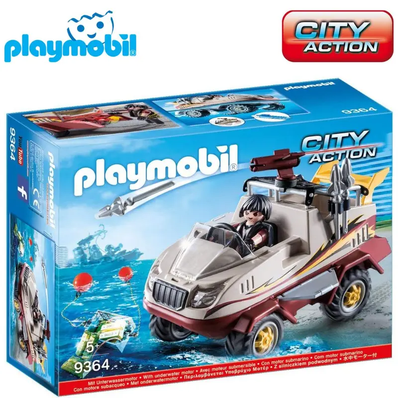 Coche anfibio Playmobil City Action (9364) con ladrón