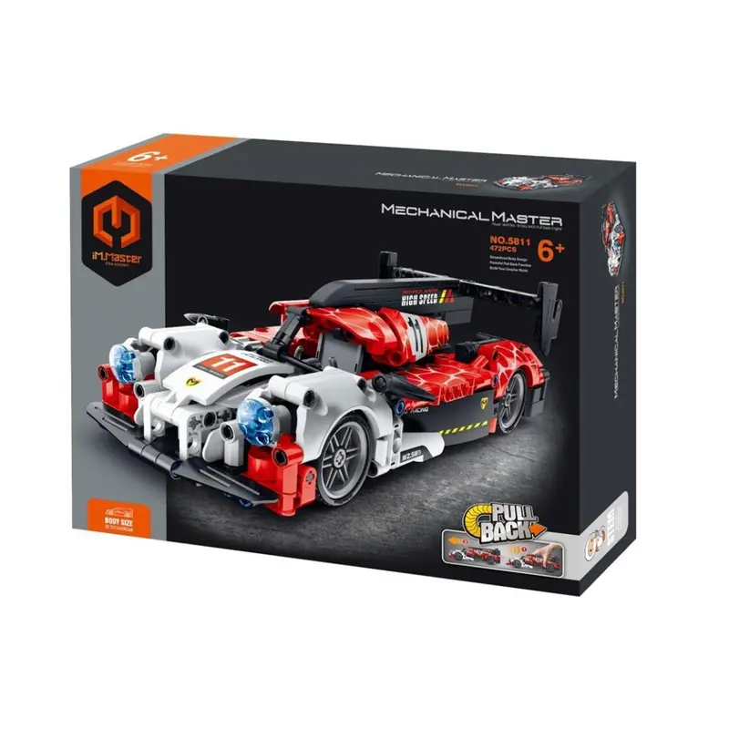 Coche de carreras Blanco y rojo 472 pzas - iMMaster