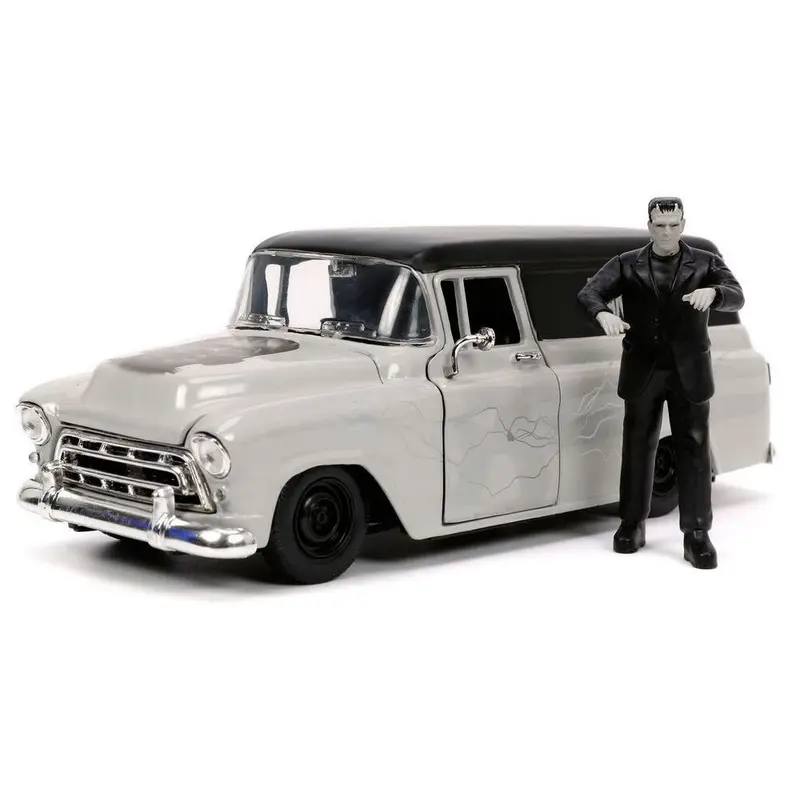 Coche de metal Frankenstein 1957 Chevy Suburban escala 1