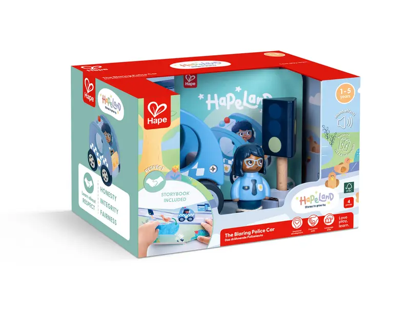 Coche de Policía con sirena Hapeland - Hape