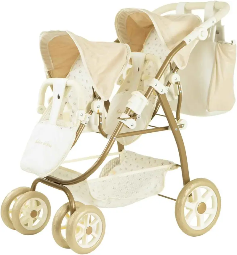 Coche Gemelar para Muñecos Reborn de París con Bolso | Arias