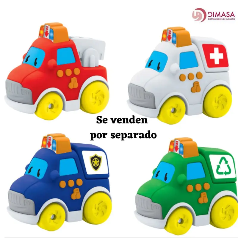 Coche infantil emergencias con movimiento luz y sonido
