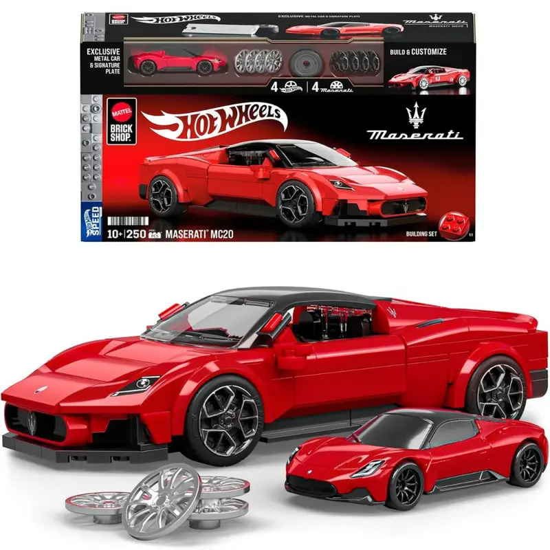 Coche Maserati MC20 Hot Wheels MattelBrick para construir