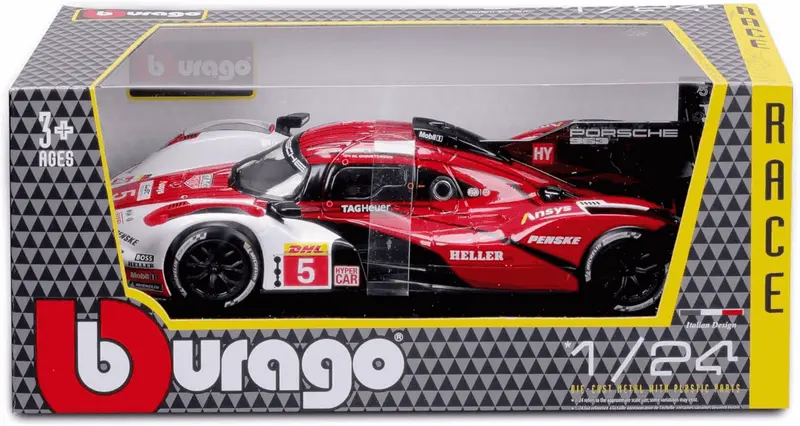 Coche Metal Porsche 963 Burago 1/24