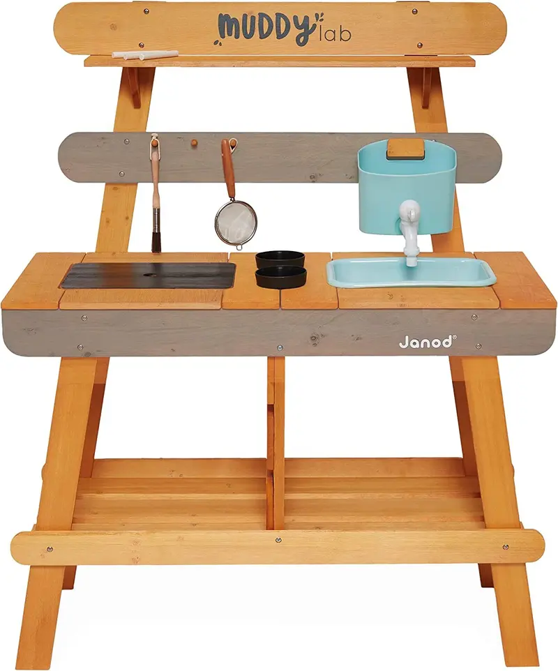 Cocina infantil para exteriores de madera Muddy Lab - Janod J06632