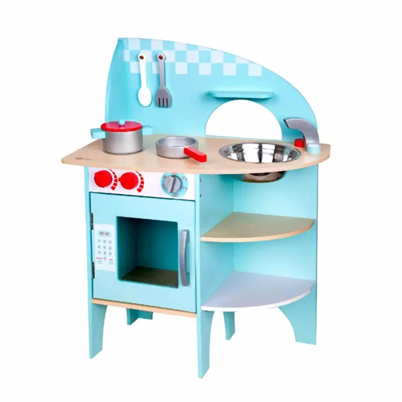 Cocinita de madera azul