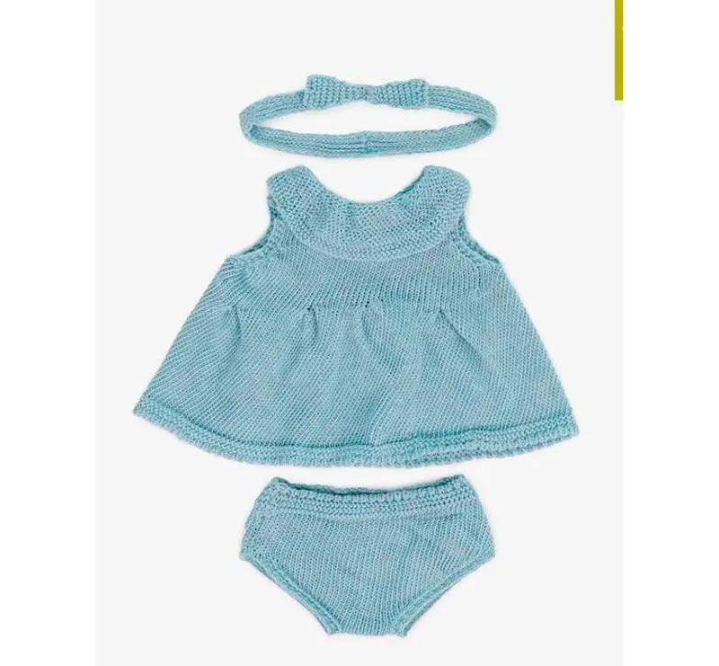 Conjunto 3 piezas punto Azul - 38 cm